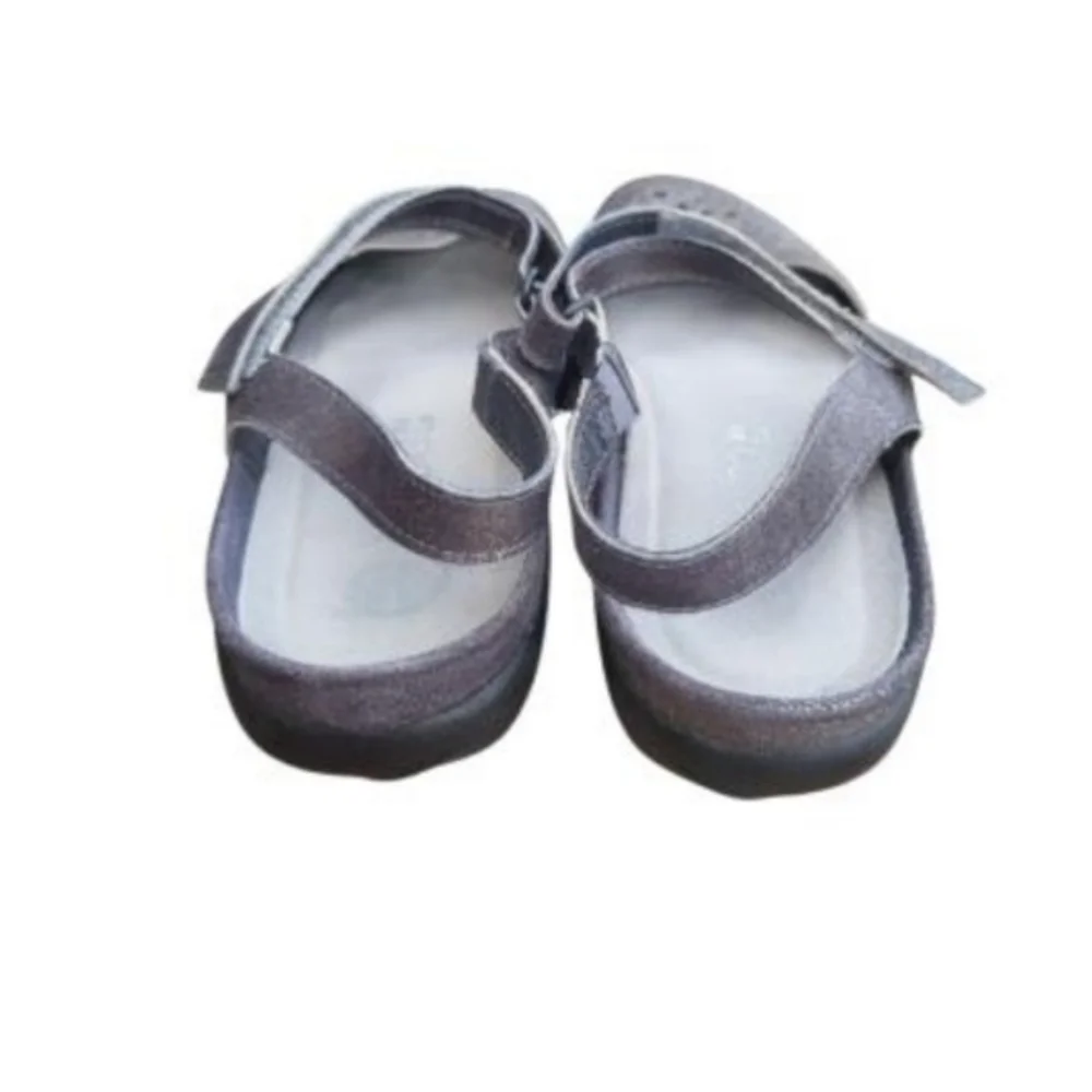 39 NAOT Arataki Gray Shimmer Slingback Flat Sandal Clog Loafer Women 8 to 8.5 - Picture 12 of 16